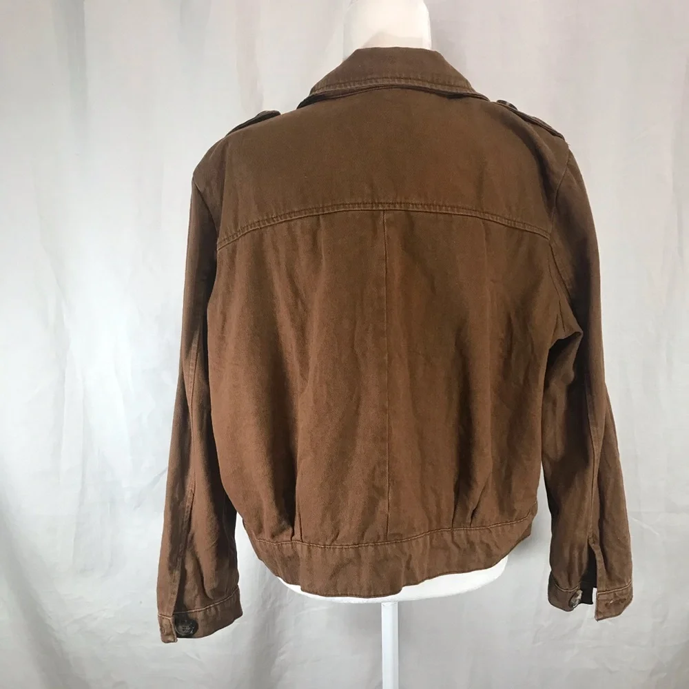 Free People Eisenhower Denim Jacket In Brown - Picture 7 of 9
